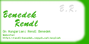benedek rendl business card